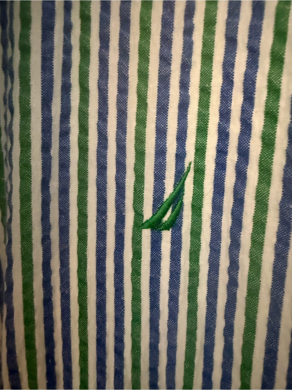 Nautica Seersucker Loungewear Set Robe & Pajama Pants Striped L/XL Like New - Picture 5 of 9